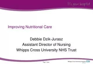 Improving Nutritional Care
