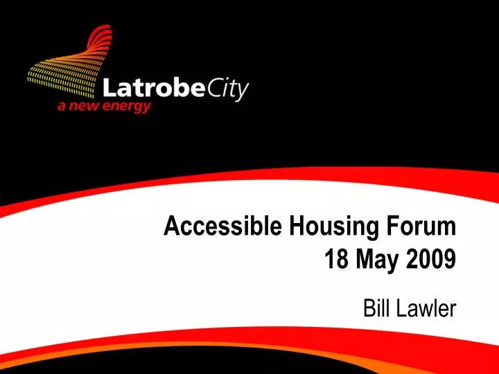 accessible housing forum 18 may 2009