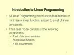PPT - INTRODUCTION TO LINEAR PROGRAMMING PowerPoint Presentation, free ...