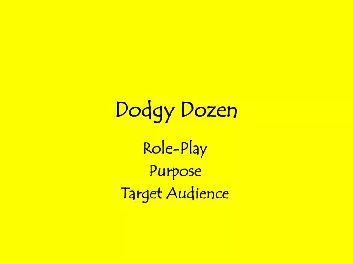 dodgy dozen