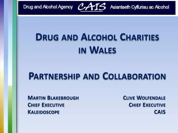 drug and alcohol charities in wales partnership and collaboration