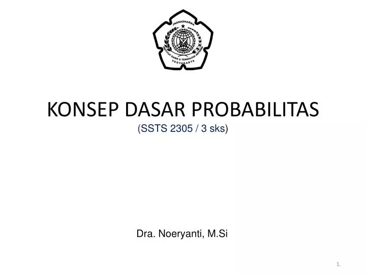 konsep dasar probabilitas ssts 2305 3 sks