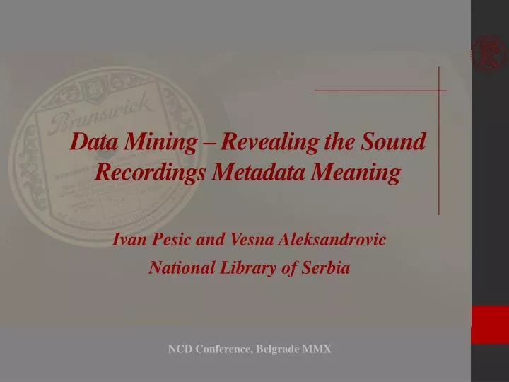 data mining revealing the sound recordings metadata meaning
