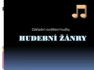 z kladn rozd len hudby
