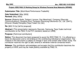 Project: IEEE P802.15 Working Group for Wireless Personal Area Networks (WPANS)