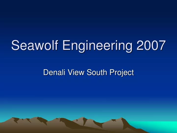 seawolf engineering 2007