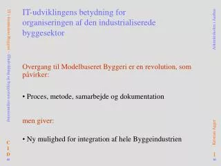 it i fremtidens byggeri itudvikling og byggeriets organisering