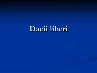 dacii liberi