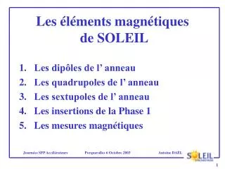 les l ments magn tiques de soleil