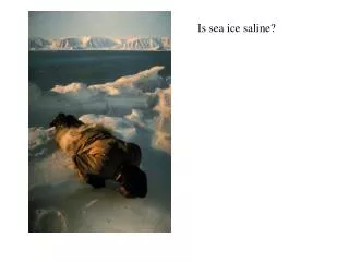 Is sea ice saline?