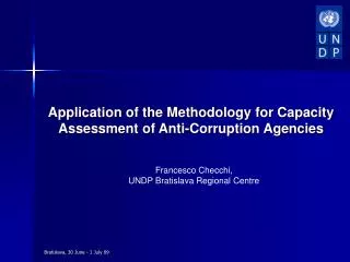 Application of the Methodology for Capacity Assessment of Anti-Corruption Agencies