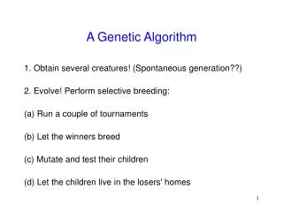 A Genetic Algorithm