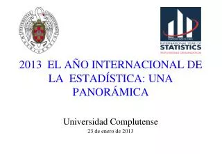 2013 el a o internacional de la estad stica una panor mica