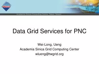 Data Grid Services for PNC