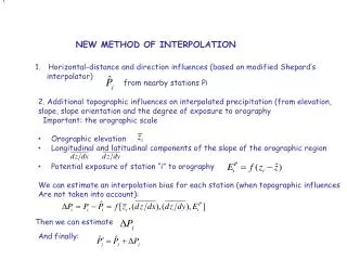 NEW METHOD OF INTERPOLATION