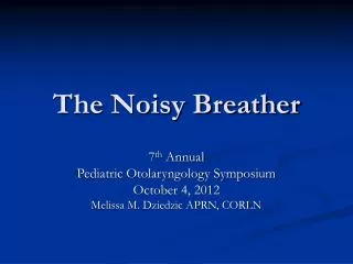 The Noisy Breather