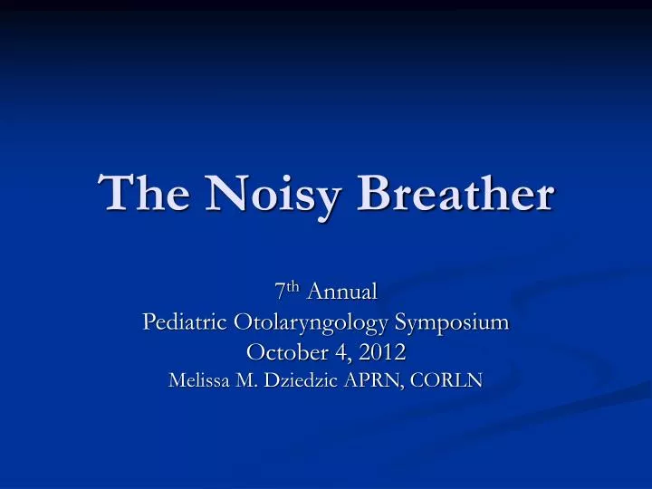 the noisy breather