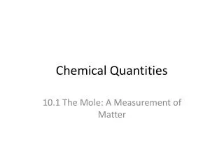 Chemical Quantities