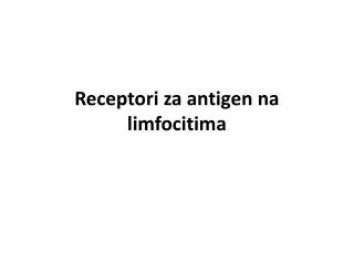 receptori za antigen na limfocitima