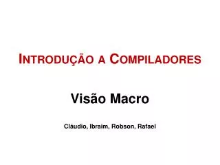introdu o a compiladores