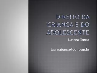 direito da crian a e do adolescente