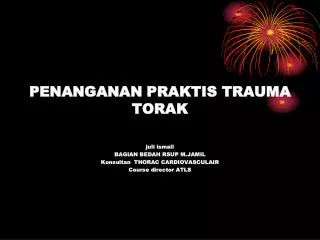 penanganan praktis trauma torak