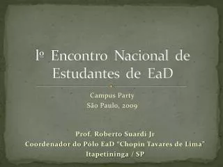 l encontro nacional de estudantes de ead