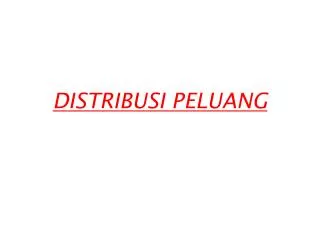 distribusi peluang