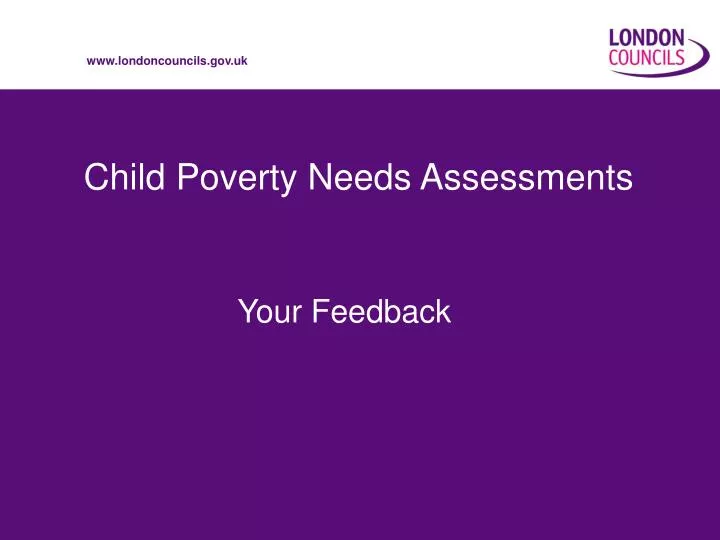 child poverty needs assessments