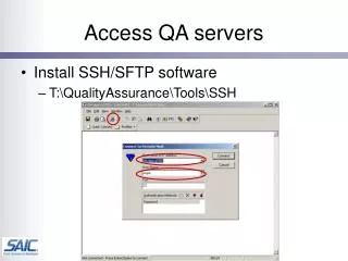 Access QA servers