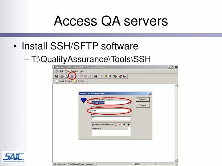 access qa servers