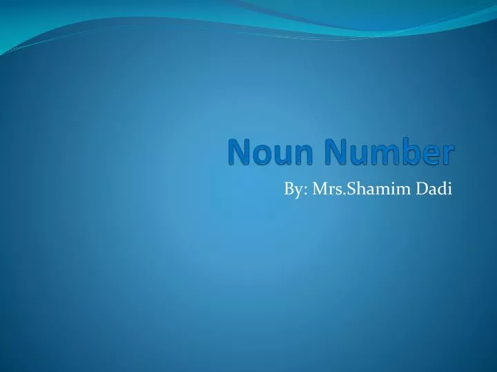 noun number