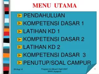 menu utama
