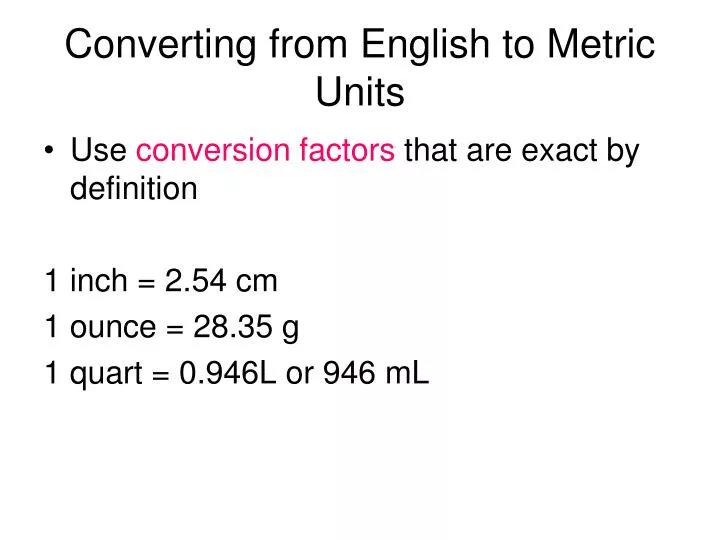 Metric Units. - ppt download