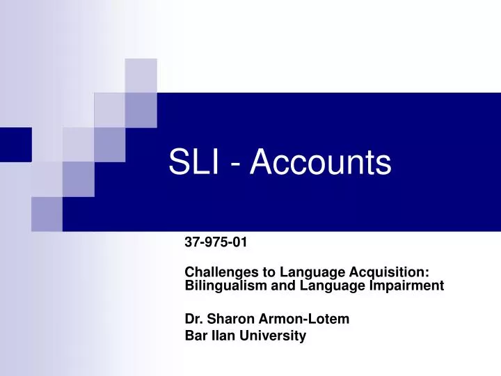sli accounts