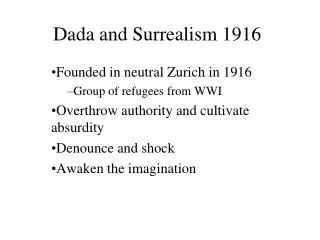 Dada and Surrealism 1916