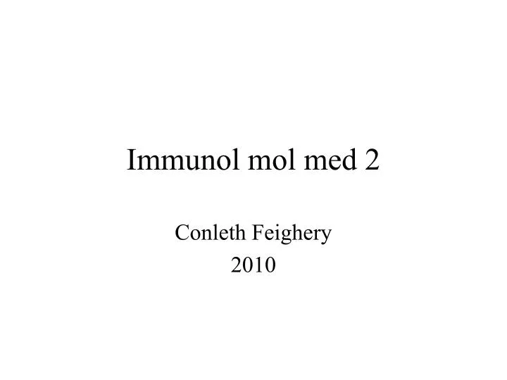 immunol mol med 2