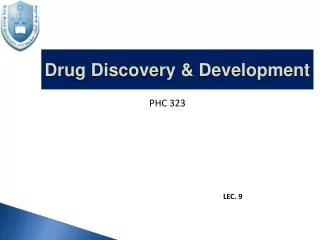 Drug Discovery &amp; Development