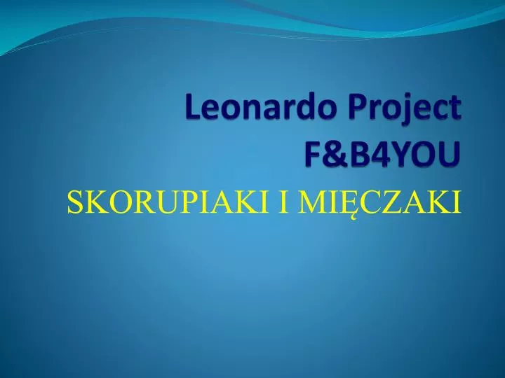 leonardo project f b4you