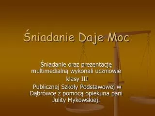 niadanie daje moc
