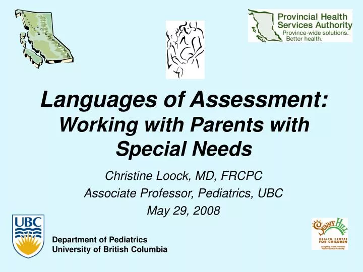languages of assessment working with parents with special needs