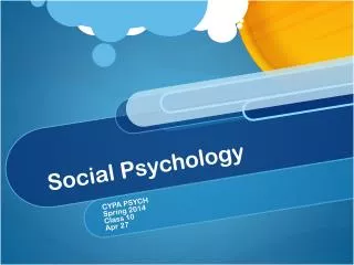 Social Psychology