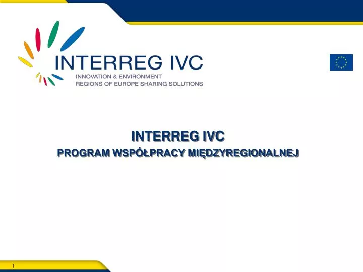 interreg ivc program wsp pracy mi dzyregionalnej