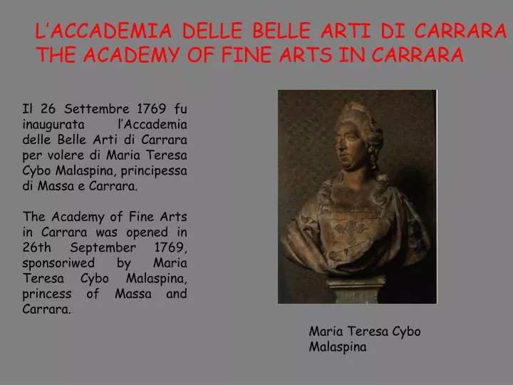 l accademia delle belle arti di carrara the academy of fine arts in carrara