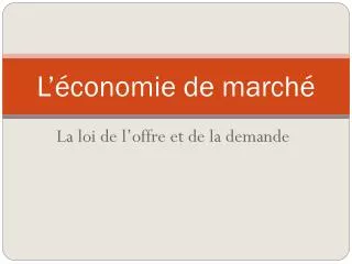l conomie de march
