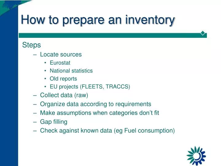 how to prepare an inventory