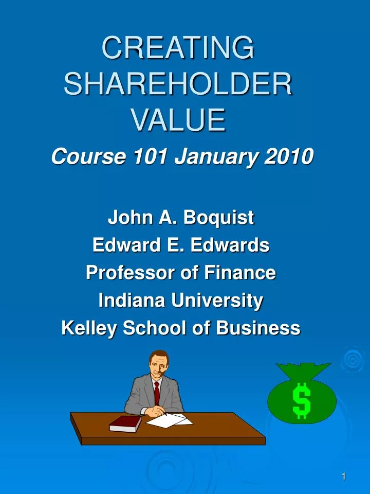creating shareholder value
