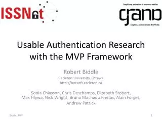 Usable Authentication Research with the MVP Framework