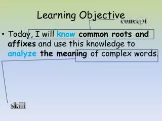 Learning Objective