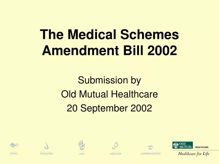 the medical schemes amendment bill 2002